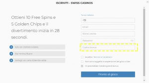  registrazione swssicasinos